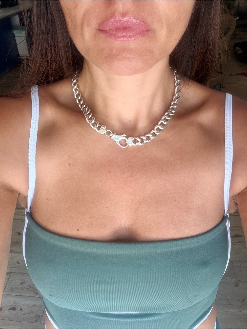 Tous Silver Chunky Chain Necklace